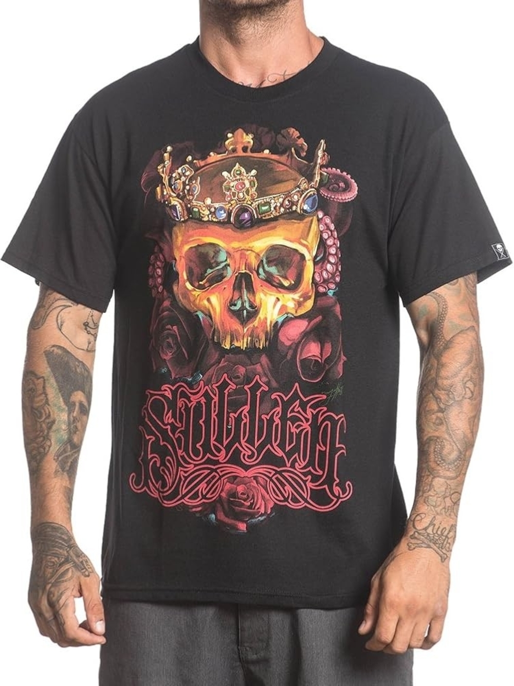 Men's Black Graphic T-Shirt - SULLEN- NWT - 2XL